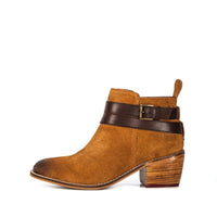 LADIES LILY TAN SUEDE STRAP BOOT